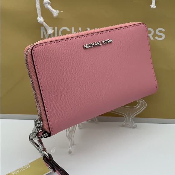 MICHAEL KORS MD ZA PHONE HOLDER WALLET Carnation - Picture 3 of 16